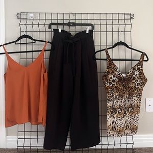 Zara Mid Waste Culottes with wide leg, Tie Front